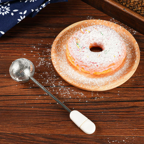 Flour Duster for Baking, Stainless Steel Flour Shaker Duster, 304 Stainless Steel Powdered Sugar Shaker Duster, Pick Up and Dust Flour Sifter, Flo...
