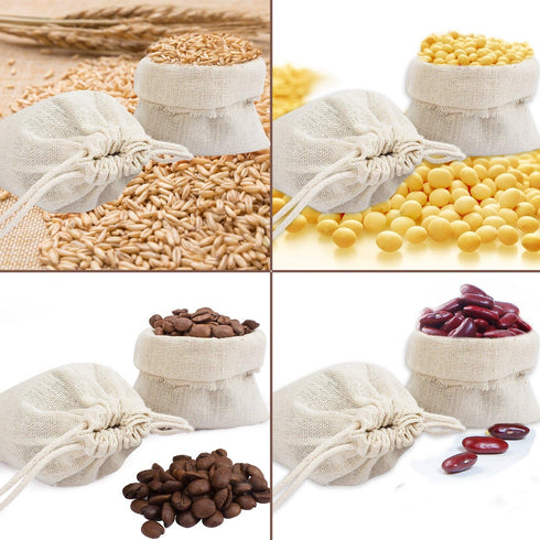 Hapdoo 24 Pack Cotton Muslin Bags with Drawstring Gift Bags Jewelry Pouches Sacks for Wedding Party and DIY Craft, 4 x 5 Inches…...