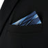 S&W SHLAX&WING Pocket Square for Men Striped Royal Blue Stripes Navy Elegant Business Formal...