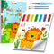 TECJOE Paint with Water Coloring Books for Toddlers, 26 Pages A to Z Animal Watercolor Paint Set with 3 Brushes, Mess Free Watercolor Painting Kit...