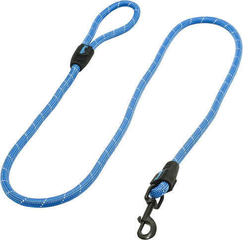 Franklin Pet Supply Nylon Dog Leash – Rope – Reflective – Dog Training – 6 Foot – Dog Walking – Ultra Strong – Blue...