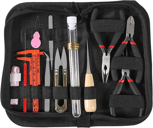 D-FLIFE 19pcs Jewelry Making Tools Kit with Zipper Storage Case for Jewelry Crafting and Jewelry Repair (19pcs)...