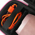 co2CREA Hard Travel Case replacement for JBL Charge 4 / replacement for JBL Charge 5 Waterproof Bluetooth Speaker (Black Case + Pink Zipper)...