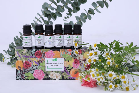 Essential Oils Set 100% Pure Natural DR.NITTA Top 6 Oils for Massage,Diffusers,Humidifier,Candle Making Lavender, Eucalyptus,Orange, Peppermint, L...
