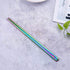Rainbow 304 Stainless Steel Chopsticks -Reusable Multicolor Lightweight Stainless Steel Polished Chopsticks - Metal Chopsticks 5 Pairs Set with Ca...