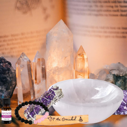 Worldly Finds Selenite Crystal Smudge Bowl 4 Inch, 6 Sizes, Hand-Carved, Moroccan Crystal Holder to Charge, Cleanse Crystals, Charging, Smudging B...