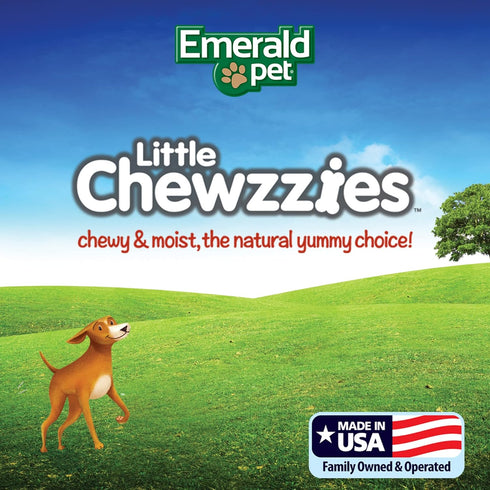 Emerald Pet Little Chewzzies Wheat Free Training Dog Treats — Healthy and Tasty Natural Dog Chews with Real Meat or Peanut Butter — Limited Ingred...