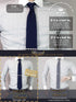 Men's Pointed Knit Tie Necktie Width 2.75 inches Washable Solid Color Navy Blue...