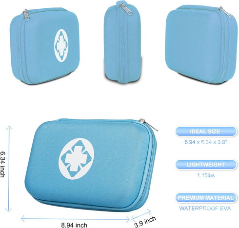 276PCS Small Travel First Aid Kit Supplies for Business, First Aid Kits Backpacking Essentials Items Trauma First Aid Survival Kits for Home Outdo...