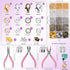 982 Pieces Jewelry Making Repair Kit with Jewelry Jump Rings Lobster Clasps 3 Pieces Jewelry Pliers Soft Tape Measure Brass Jump Ring Opener Jewel...