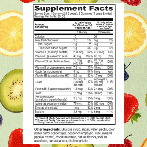 Go Healthy Kids Multivitamin Gummies, Immune Support, Kids Vitamin Gummies, Kosher Kid Vitamin, Halal, Non-GMO, Gluten-Free Tasty Gummy - 30 Servi...