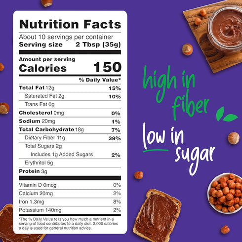 Pyure Keto Hazelnut Chocolate Spread | Sugar-Free, Low Carb, Vegan Nutella Alternative | 2g Net Carbs, Gluten-Free, Peanut-Free, Plant-Based, Non-...