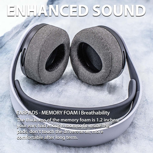PS5 Earpads Replacement Ear Pads for Playstation 5 Pulse 3D PS5 Headset - PS5 Ear Cushions/Ear Cups (Gray Fabric)...
