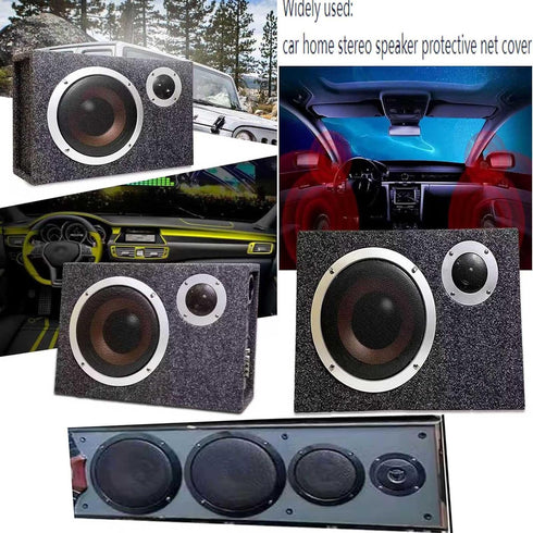 10" Universal Speaker Grille Mesh Cover, Round Decorative Ring Woofer Protection Grille Protective Cover for Cars Home Stereo DIY Accessories Blac...