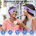 Bluetooth Headband for Women, HD Speakers Bluetooth 5.0 Wireless Headband Headphones, Fashion Grey Head Band with Knotted/Twist Design for Yoga, W...