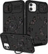 (2in1 for iPhone 11 Case for Women Butterfly Cute Girls Phone Cover Girly Pretty Aesthetic Kawaii Black Butterfly Unique Design with Camera Cover ...