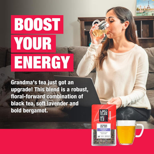 Tiesta Tea - Victorian Earl Grey, Loose Leaf, Floral Earl Grey Black Tea, Premium Blend, High Caffeinated Black, Make Hot or Iced Brews Up to 25 C...