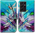 Case for Galaxy S21 Ultra 5G, Cute Dragonfly Leather Flip Phone Case Wallet Cover with Card Slot Holder Kickstand for Samsung Galaxy S21 Ultra...