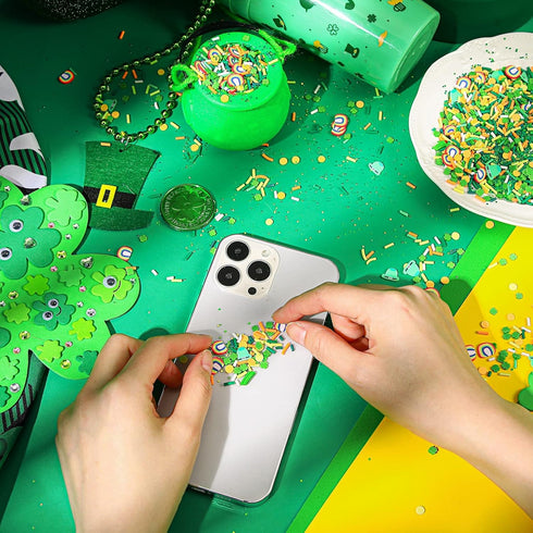 250 Grams St. Patrick's Day Fake Chocolate Candy Sprinkles Tiny Polymer Clay Embellishments Polymer Clay Slices Soft Clay DIY Decoration for Resin...