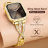 wipalor Dressy X Band for Gold Apple Watch Bands 40mm for Women with Bling Diamond Case, Metal Thin iWatch Bands for women, Designer Cute Band for...