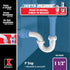 Keeney 400IPK Insta-Plumb Fit P Trap 1-1/2 in. -Push to Install and Press to Release, No Size, White...