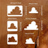 FINGERINSPIRE 3PCS Large Cloud Paint Stencil 2 Size Wall Stencils for Kids Bedroom Decoration Reusable Clouds Stencil Plastic Hollow Out Art Craft...