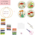 Bonroy 4 Sets Embroidery Kit for Beginners with Instructions,Cross Stitch Kits for Adults with Pattern,Needlepoint Kits for Adult Include Embroide...