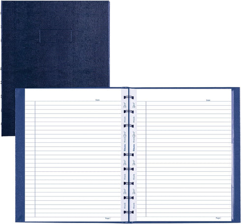 Blueline MiracleBind™ Notebook, Lizard-Like Hard Cover, 9.25" x 7.25", 150 Pages, Indigo Blue (AF9150.82)...