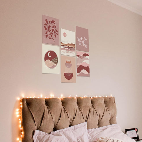 Boho Wall Decor Art Prints 8x10 set of 6 Boho Posters, Modern Prints for Wall Art, Southwestern Desert Bedroom Decor...