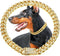 LEIFIDE Dog Chain Collar Gold 20 mm Wide Diamond Collar Large Dog Necklace Metal Pet Crystal Collar Jewelry Accessories for Medium Large Dogs(18 I...