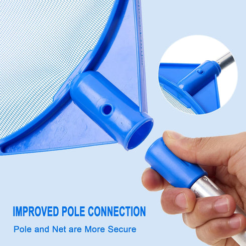 Pool Skimmer, Spa Hot Tub Skimmer Net with Pole - 26'' Ultra Fine Mesh Net for Efficient Cleaning - Ideal for Pools, Spas, and Hot Tubs...