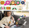 Geelin 3 Pcs Crochet Steering Wheel Cover with Crochet Belt Cover Boho Floral Crochet Car Steering Wheel Cover Handmade Seat Belt Shoulder Cover P...
