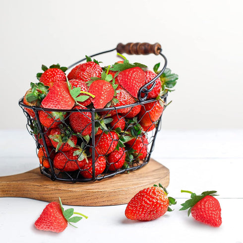 VIDELLY 20 Pieces Artificial Strawberries Fake Strawberries Lifelike Red Realistic Plastic Fruit for Kitchen Party Decoration Photo Prop,S Size...