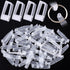 OIIKI 50Pcs Plastic Keychain Clips, Clear Acrylic Keychain Connector Snap Tabs, Card Holder for Keys Rings Office Credit Card Crafts Jewelry Makin...