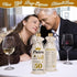 Wxiben 50th Birthday Wine Bags - 1pcs 1974 Wine Gifts for Women Men 50 Year Old Burlap Wine Gift Bag Over the Hill 50th Birthday Party Decorations...