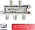 GE 4-Way Coaxial Cable Splitter, 5-900 Mhz Range, RG59 RG6 Coax Compatible, Audio, Video, Works with HD TV, Cable, Amplifiers, Amplified Antennas,...