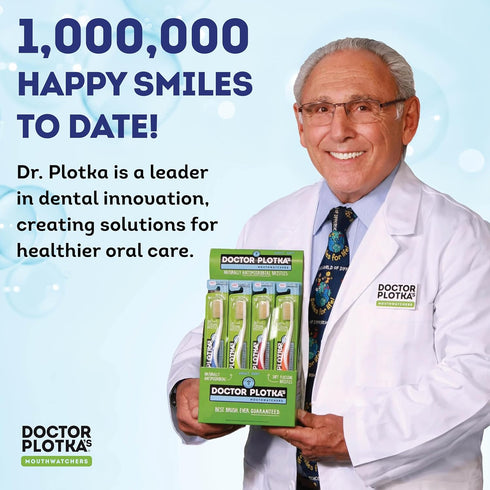 MOUTHWATCHERS Dr Plotkas Extra Soft Flossing Toothbrush and Whitening Toothpaste, Adult Manual Soft Toothbrush, Naturally Sourced Toothpaste, 1 To...