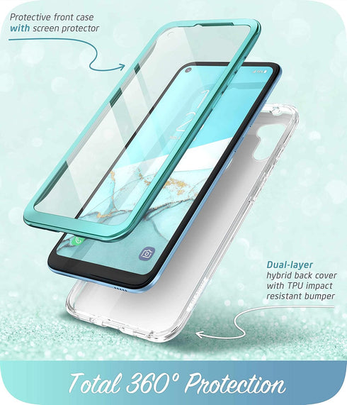 i-Blason Cosmo Series for Samsung Galaxy A11 Case (2020 Release), Slim Full-Body Stylish Protective Case with Built-in Screen Protector (Ocean)...
