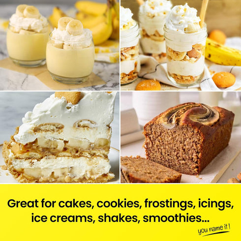 Lorann Oils Banana Bakery Emulsion: True Banana Emulsion, Ideal for Boosting Fruit Tones in Cakes, Cookies & Desserts, Gluten-Free, Keto-Friendly,...