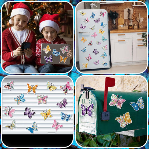 30 Pcs Refrigerator Diamond Art Magnets Easy Diamond Art Kits Fridge Diamond Stickers for Adults Kids DIY Home Decors(Butterfly)...