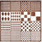 12Pcs Checks Diamond Stencils, Harlequin Checkerboard Stencils Assorted Sizes Square Diamond Shape Templates Reusable Diamond Checks Stencil for P...