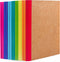 feela 16 Pack Composition Notebooks Bulk, Kraft Cover Lined Blank College Ruled Composition Travel Journals with Rainbow Spines For Women Students...