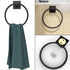 Matte Black Towel Ring Square Base Towel Holder Hand Towel Hanger Stainless Steel Modern Wall Mounted...