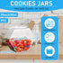 Uiifan 1 Piece Hexagonal Plastic Candy Jar with Lid Cookie Jar Clear Hexagonal Candy Containers for Snacks, Cookies, Dog Food, Craft and Sewing Su...