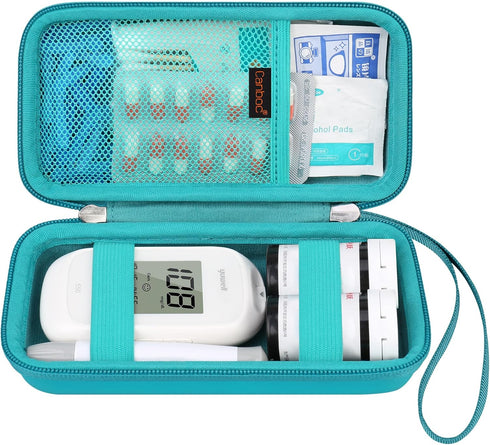 Canboc Diabetic Supplies Case, Carrying Organizer for Glucose Meter, Lancing Device, Blood Sugar Test Strips, Lancets, Insulin Pens, Alcohol Wipe ...