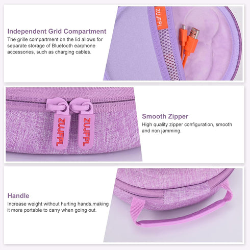 Headphone Case, EVA Hard Case for JBL Live 400BT/460NC and JBL Tune 500BT/510BT/660NC/600 BTNC/570BT Bluetooth Wireless Headphone - Purple......