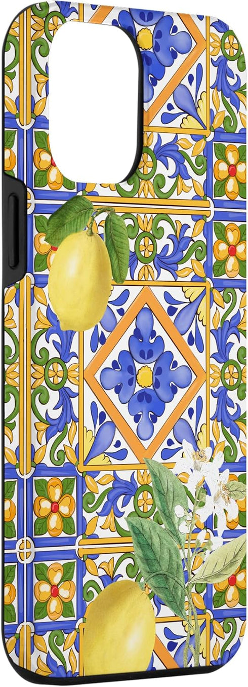 iPhone 13 Pro Max Sicilian,Italian,summer,tiles,citrus,mosaic,majolica art Case...