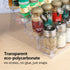 Spice Rack,No Tool Needed & No Pungent Acrylic Glue Self-derived Snap On Assembly Spice Shelf Pantry Kitchen Cabinet Organizer 10 in for Jars,Baki...