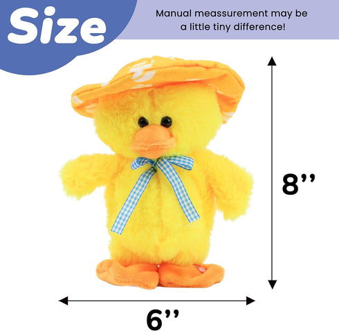Hopearl Talking Singing Duck Toy Repeats What You Say Walking Duckling Electric Interactive Animated Toy Speaking Plush Buddy Gifts for Toddlers, ...