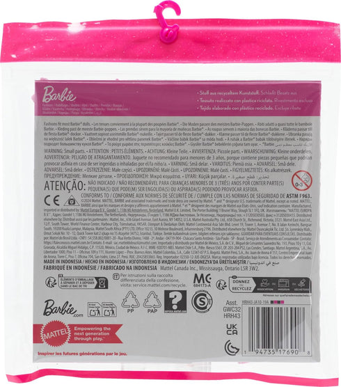 Barbie Fashion 2-Pack, Pink Dress, Green Top and Pink Pants, Boots, and Pink Purse...